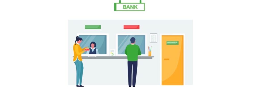 銀行窓口 Bank counter